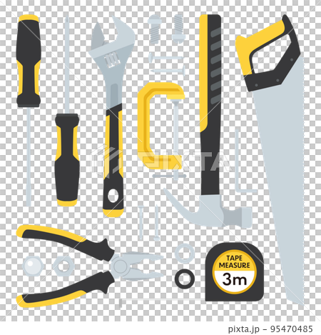 DIY tool illustration set 95470485