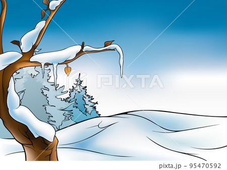 Winter Snowy Background Winter Snowy Background 95470592