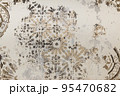 Vinyl wallcovering texture with abstract damask seamless pattern 95470682