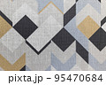 Wallcovering background with geometric design and dynamic gridwork, and angles patterns 95470684