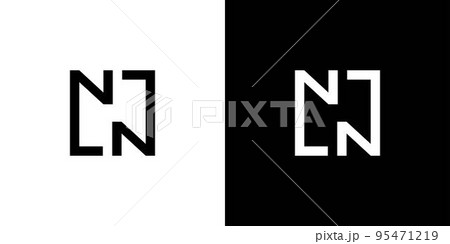 Modern and unique letter NN initials logo design 95471219