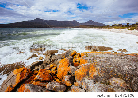 Wineglass Bay Beach in Tasmania Australia Wineglass Bay Beach in Tasmania Australia 95471306