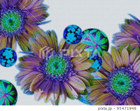 鞠と花（イラスト2） 95471946