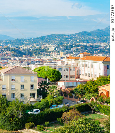 Nice panorama cityscape mountains France Nice panorama cityscape mountains France 95472367
