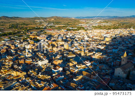 View from drone of Spanish town of Yecla 95473175