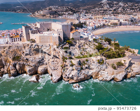 Aerial view of Peniscola Castle Aerial view of Peniscola Castle 95473726