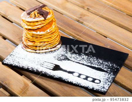 Image of stack of pancakes Image of stack of pancakes 95473832