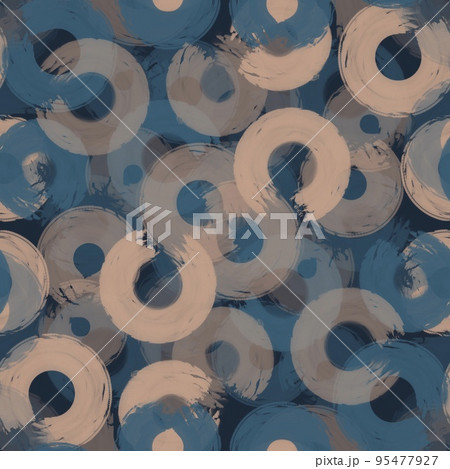 Seamless pattern colored semi-rings paint brush strokes,gray,rosybrown 95477927