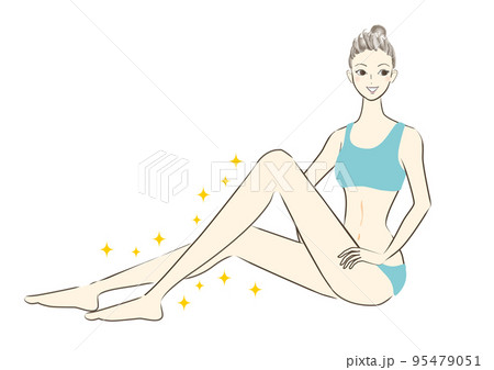 女性 足 脱毛イラスト 女性 足 脱毛イラスト 95479051