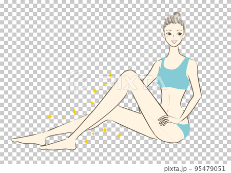 女性 足 脱毛イラスト 女性 足 脱毛イラスト 95479051