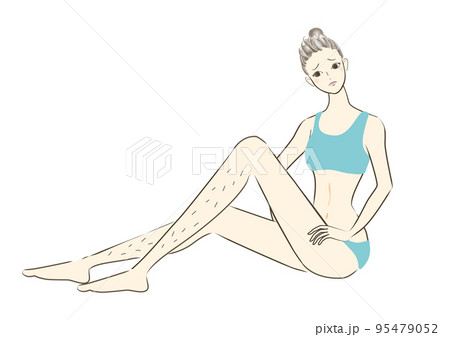 女性 足 脱毛イラスト 女性 足 脱毛イラスト 95479052