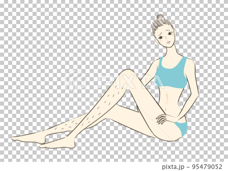 女性 足 脱毛イラスト 女性 足 脱毛イラスト 95479052