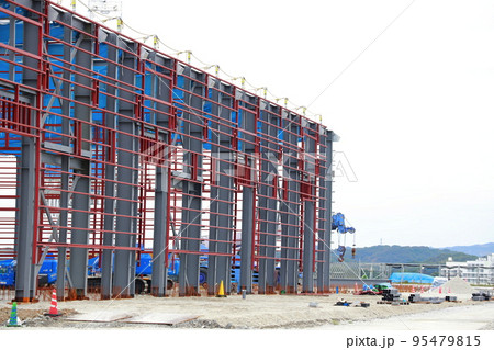 工場の建設 鉄骨 工場の建設 鉄骨 95479815