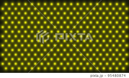配列されたドットの背景素材　デジタルイメージ　ネオン　黄色バージョン 95480874