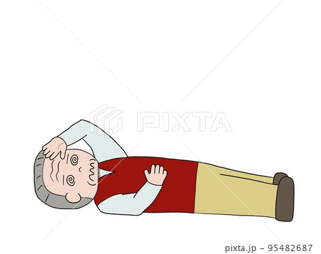 倒れてる老人 95482687