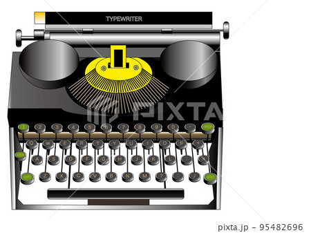 タイプライター～昭和レトロのイラスト素材 [95482696] - PIXTA