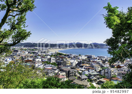 鎌倉　長谷寺（はせでら）　眺望散策路から鎌倉の眺め 95482997