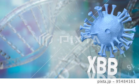 The virus covid  xbb type image for sci or medical concept 3d rendering 95484161