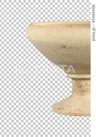 A clay vase isolated on a white background A clay vase isolated on a white background 95484488