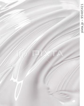 Glossy white cosmetic texture as beauty make-up product background, cosmetics and luxury makeup brand design concept 95485421
