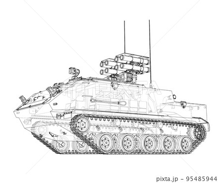 Anti-tank armored car. Vector Anti-tank armored car. Vector 95485944