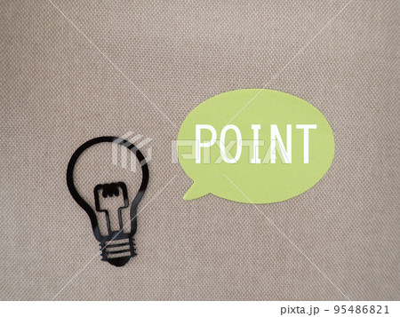 電球と吹き出しにポイントPOINTの単語 電球と吹き出しにポイントPOINTの単語 95486821