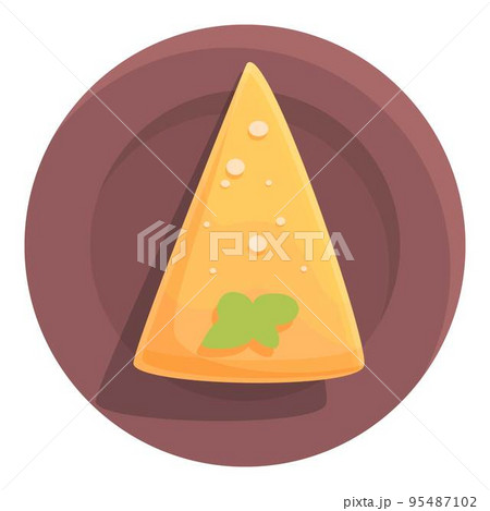Cheesecake icon cartoon vector. Cuisine food. Portugal food Cheesecake icon cartoon vector. Cuisine food. Portugal food 95487102