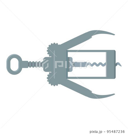 Steel corkscrew icon cartoon vector. Wine cellar. Store drink Steel corkscrew icon cartoon vector. Wine cellar. Store drink 95487236