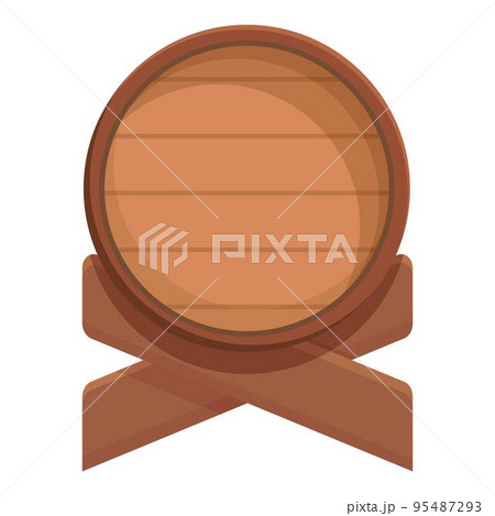 Interior alcohol icon cartoon vector. Wine barrel. Store drink Interior alcohol icon cartoon vector. Wine barrel. Store drink 95487293