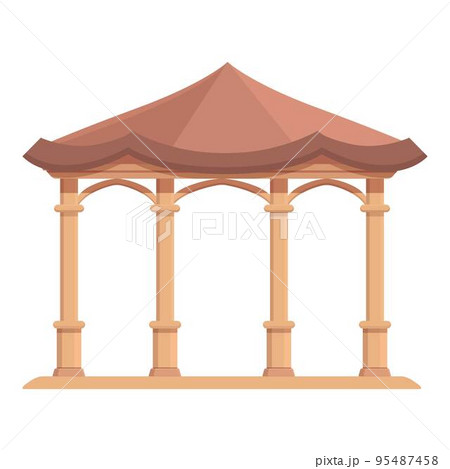 Pergola pavilion icon cartoon vector. Wedding house. Park architecture 95487458