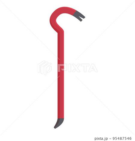 Burglary crowbar icon cartoon vector. Hand design. Metal bar Burglary crowbar icon cartoon vector. Hand design. Metal bar 95487546