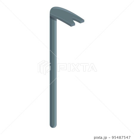 Carpentry crowbar icon cartoon vector. Crime tool. Metal steel Carpentry crowbar icon cartoon vector. Crime tool. Metal steel 95487547