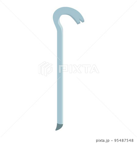 Safety crowbar icon cartoon vector. Metal work. Crime claw Safety crowbar icon cartoon vector. Metal work. Crime claw 95487548