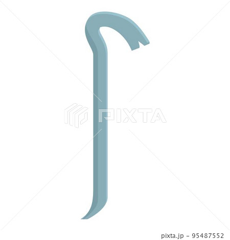 Wrecking crowbar icon cartoon vector. Crime tool. Metal bar Wrecking crowbar icon cartoon vector. Crime tool. Metal bar 95487552