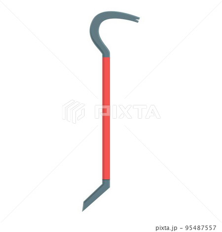 Pry crowbar icon cartoon vector. Work metal. Crime claw 95487557