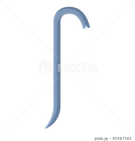 Claw crowbar icon cartoon vector. Crime tool. Metal work Claw crowbar icon cartoon vector. Crime tool. Metal work 95487565