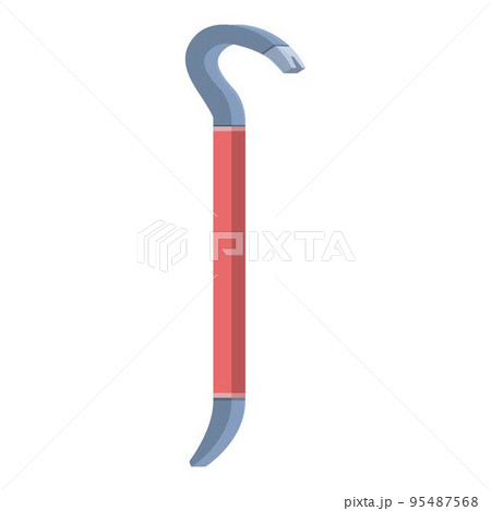 Crime crowbar icon cartoon vector. Steel tool. Metal work Crime crowbar icon cartoon vector. Steel tool. Metal work 95487568
