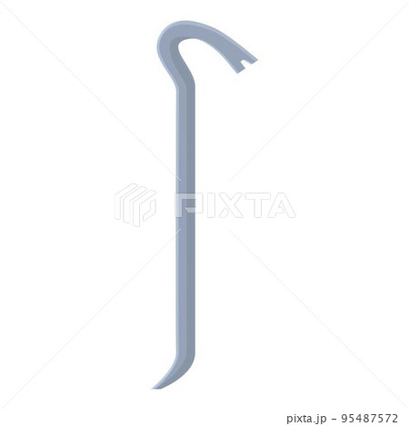 Bar crowbar icon cartoon vector. Hand metal. Steel tool Bar crowbar icon cartoon vector. Hand metal. Steel tool 95487572