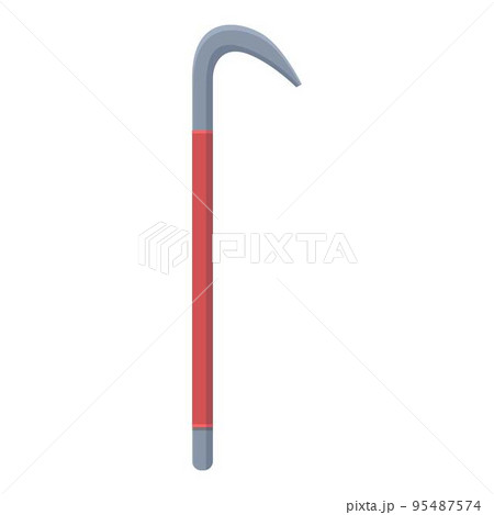 Metal crowbar icon cartoon vector. Hand burglary. Work bar Metal crowbar icon cartoon vector. Hand burglary. Work bar 95487574