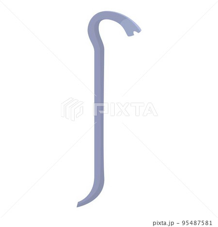 Crowbar design icon cartoon vector. Hand burglary. Metal bar Crowbar design icon cartoon vector. Hand burglary. Metal bar 95487581