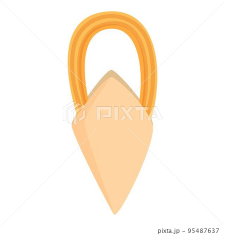 Fried churro icon cartoon vector. Spanish food. Mexican dessert Fried churro icon cartoon vector. Spanish food. Mexican dessert 95487637