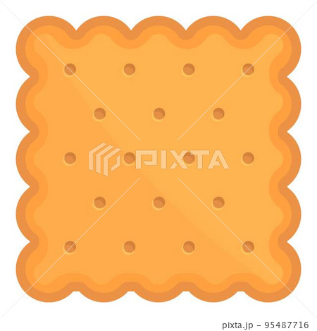 Salty cracker icon cartoon vector. Cookie food.... - Stock Illustration  [95487716] - PIXTA