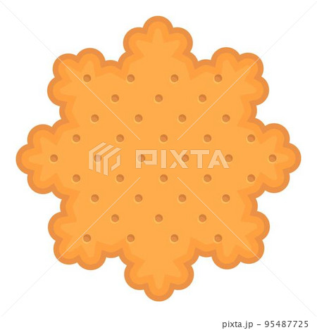 Snowflake cracker icon cartoon vector. Cookie food. Biscuit cake 95487725