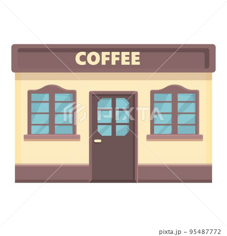 Coffee icon cartoon vector. Street market. Food shop 95487772