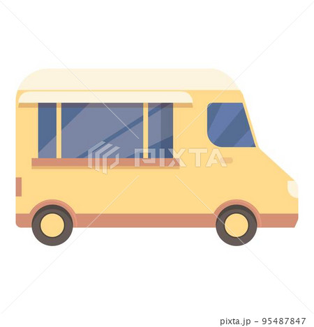 Van food icon cartoon vector. Street truck. Shop park Van food icon cartoon vector. Street truck. Shop park 95487847