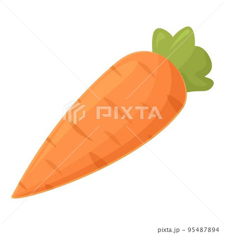 Fresh carrot icon cartoon vector. Vitamin nutrition. Organic natural 95487894