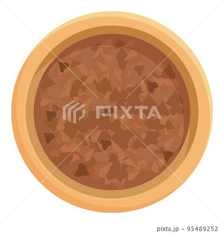 Food bowl icon cartoon vector. Food buckwheat. Seed grain 95489252