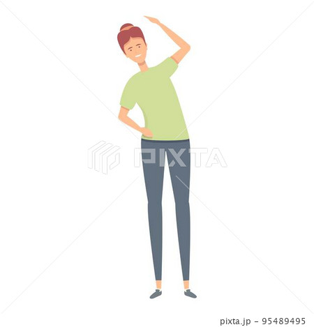 Morning exercise icon cartoon vector. Street training. Park equipment Morning exercise icon cartoon vector. Street training. Park equipment 95489495