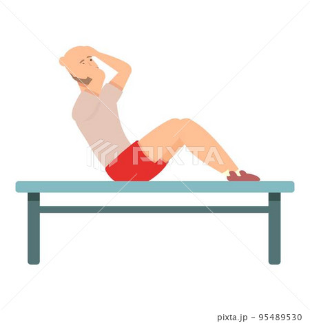 Bench exercise icon cartoon vector. Street workout. Gym training Bench exercise icon cartoon vector. Street workout. Gym training 95489530