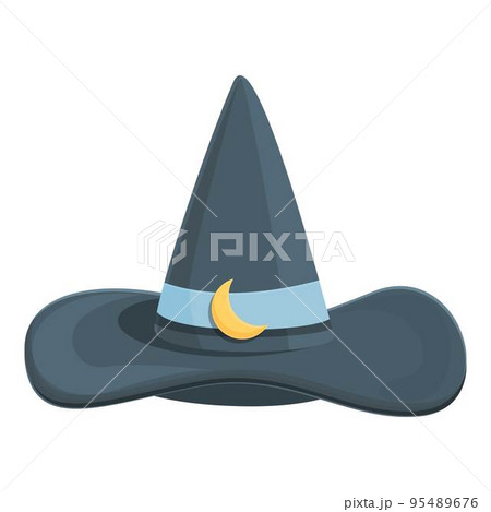 Moon magic hat icon cartoon vector. Wand circus. Top show 95489676